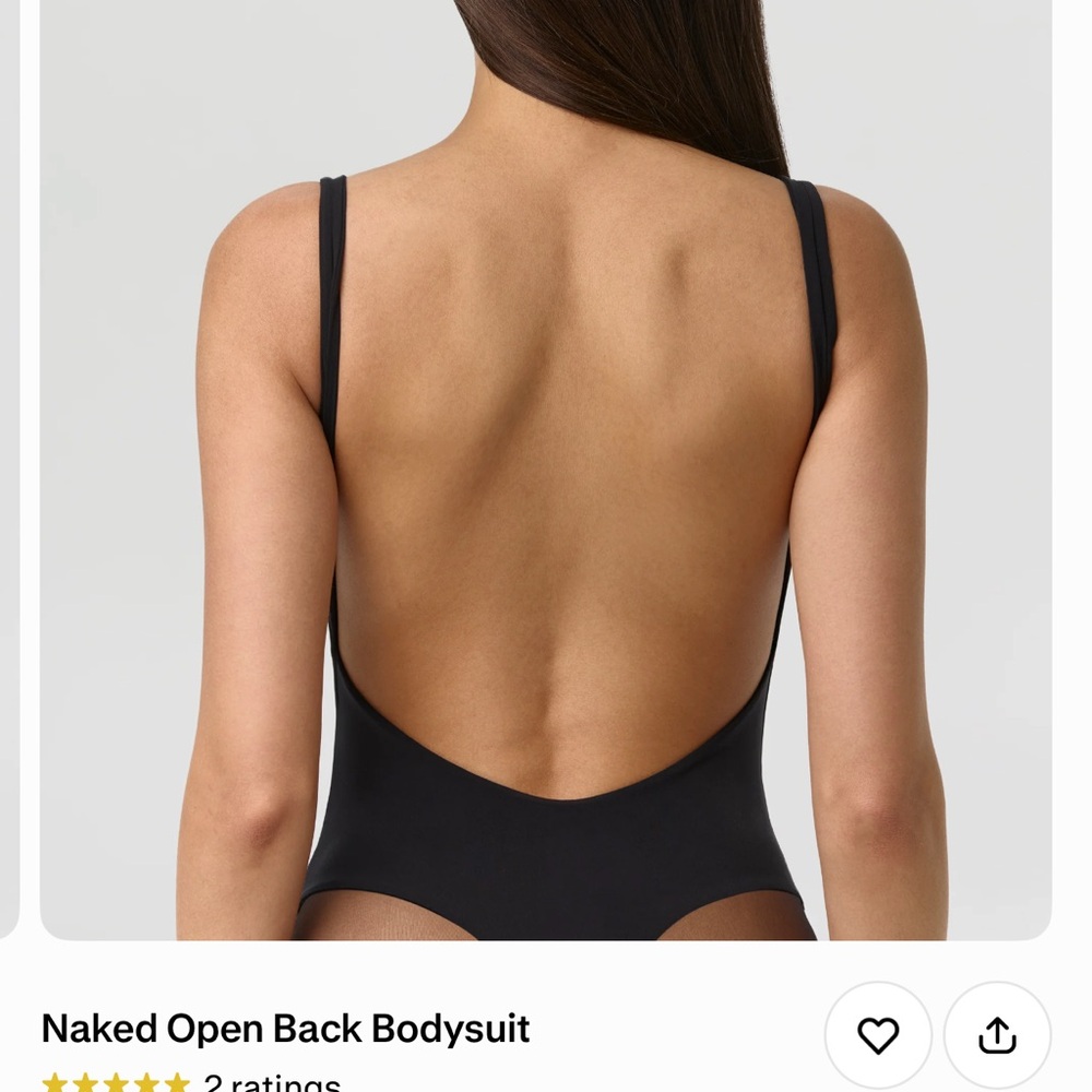 naked wardrobe Black Open Back Bodysuit - Picture 2 of 7